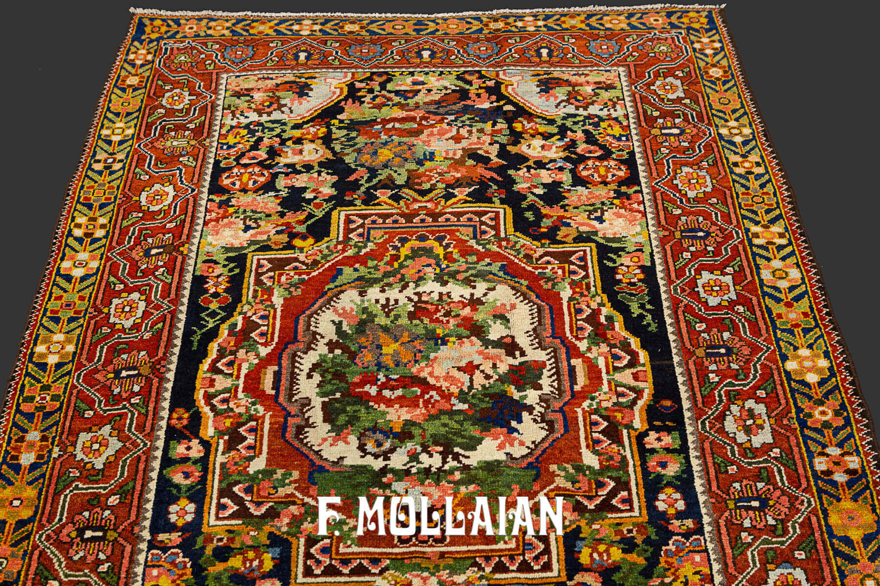 Antique Persian Bakhtiari Very Long Runner Carpet n°:38083474